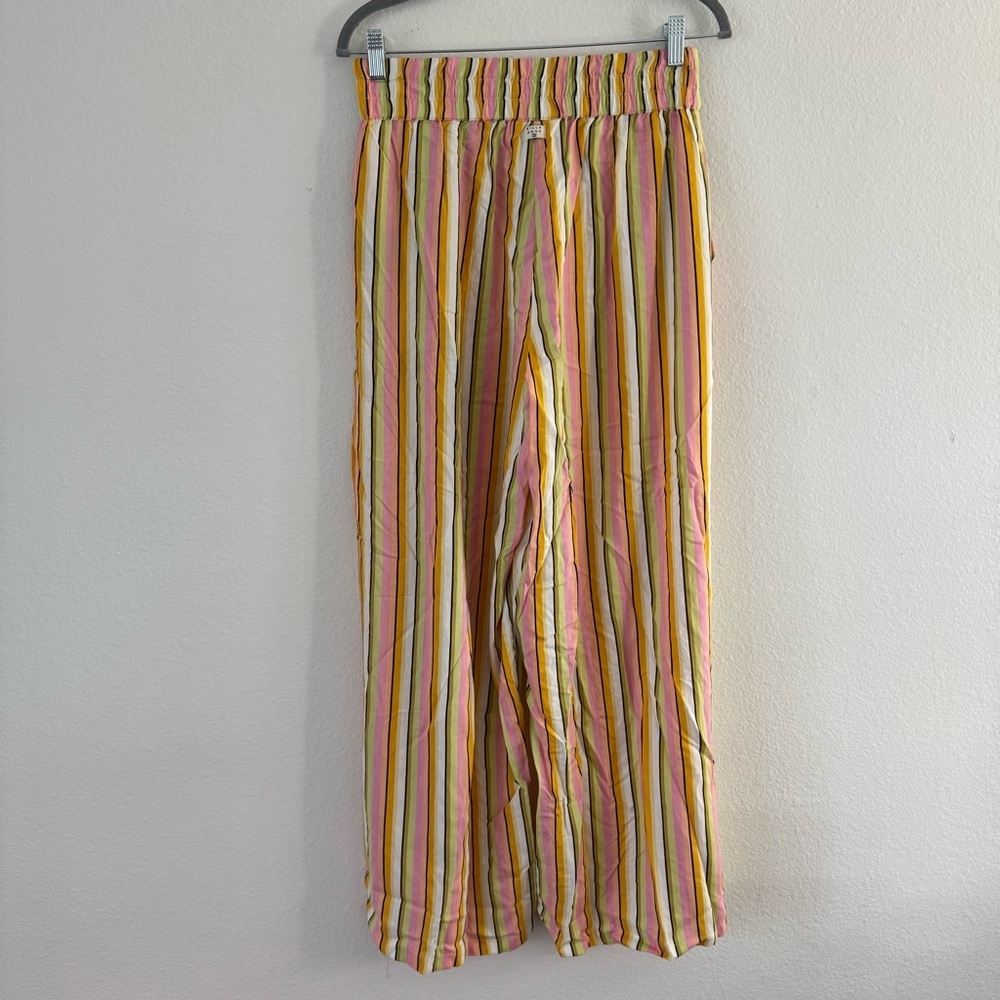 Billabong Women’s Seaside Striped Lightweight Summer Beach Pants Size Large - Picture 2 of 7
